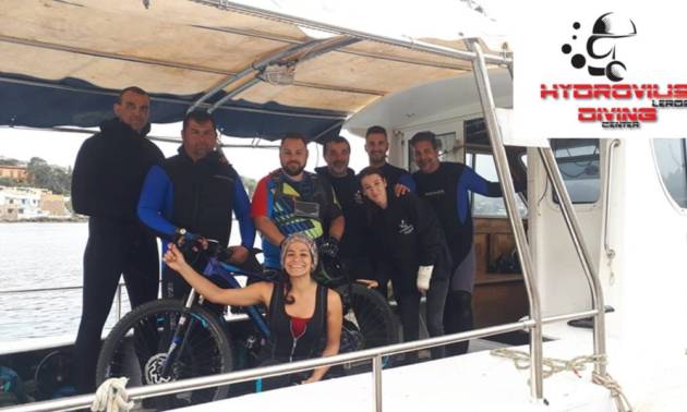 Συμμετοχη καταδυτικου κεντρου Hydrovius σε υποβρυχιο καθαρισμο Αγιας Μαρινας Λερου